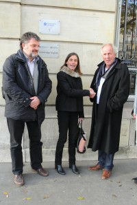 Marc Duncombe et Odile Gauthier du Conservatoire du Littoral avec Vijko Lukkien de la Fondation Trésor